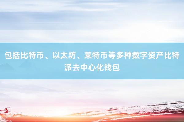 包括比特币、以太坊、莱特币等多种数字资产比特派去中心化钱包