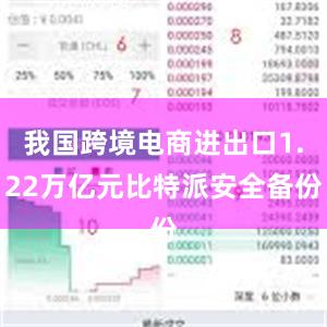 我国跨境电商进出口1.22万亿元比特派安全备份